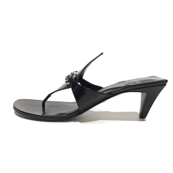 GUCCI HORSEBIT THONG LEATHER MULES -BLACK -WOMEN’S US 8 -NEW - Picture 5 of 10